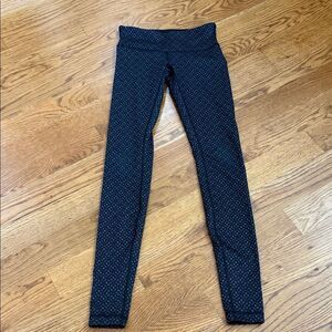 Lululemon Wunder Under Leggings Black Geometric Print Size 4